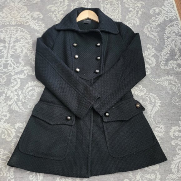 XOXO Fit and Flare Pea Coat Small - Picture 2 of 10